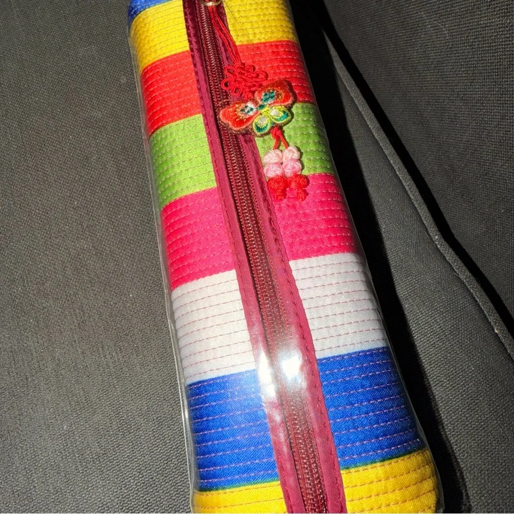 Colorful Striped Pencil Case